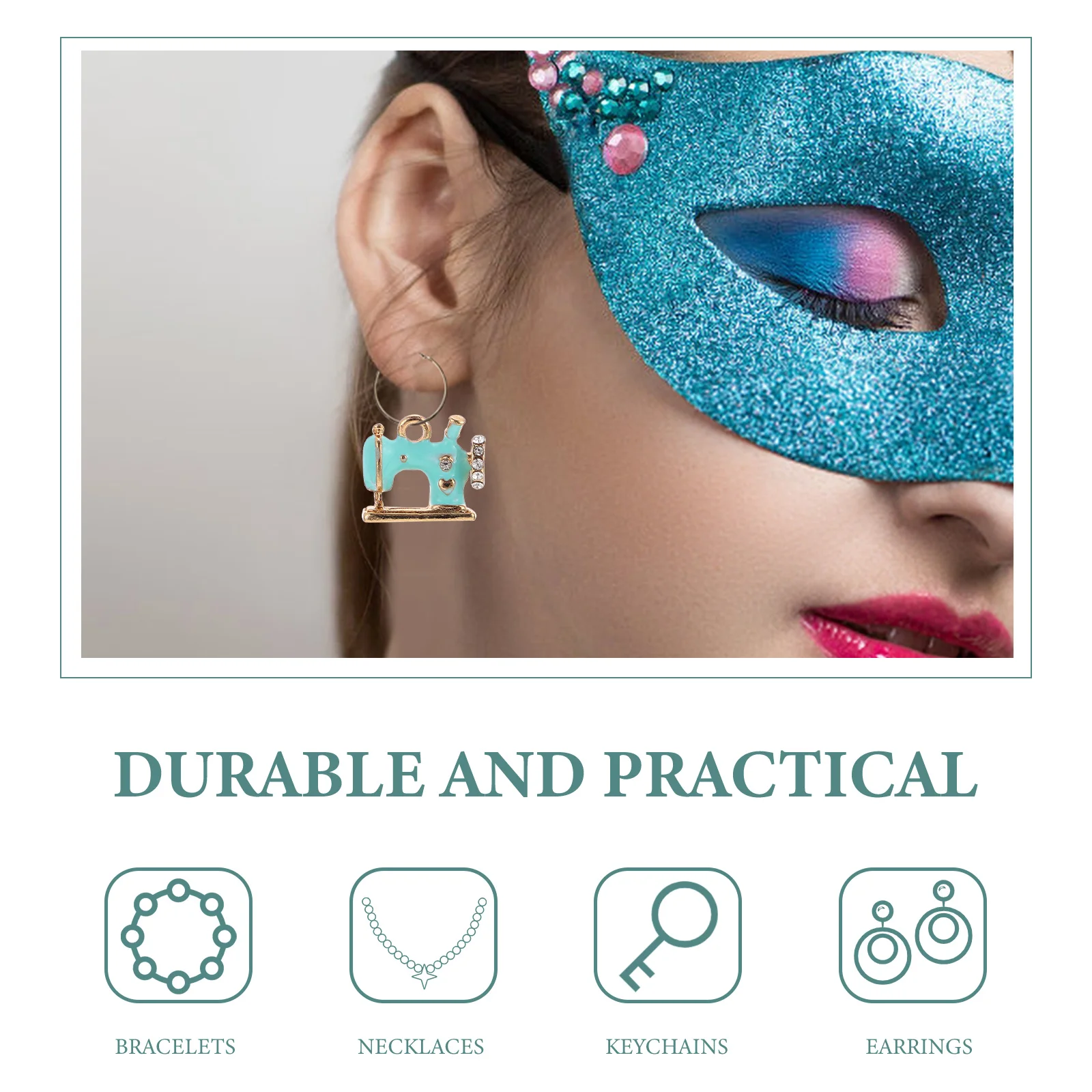 

10Pcs Vintage Decor Charms Alloy Sewing Machine Pendants for DIY Necklace Bracelet Key Chain Jewelry Making Accessories