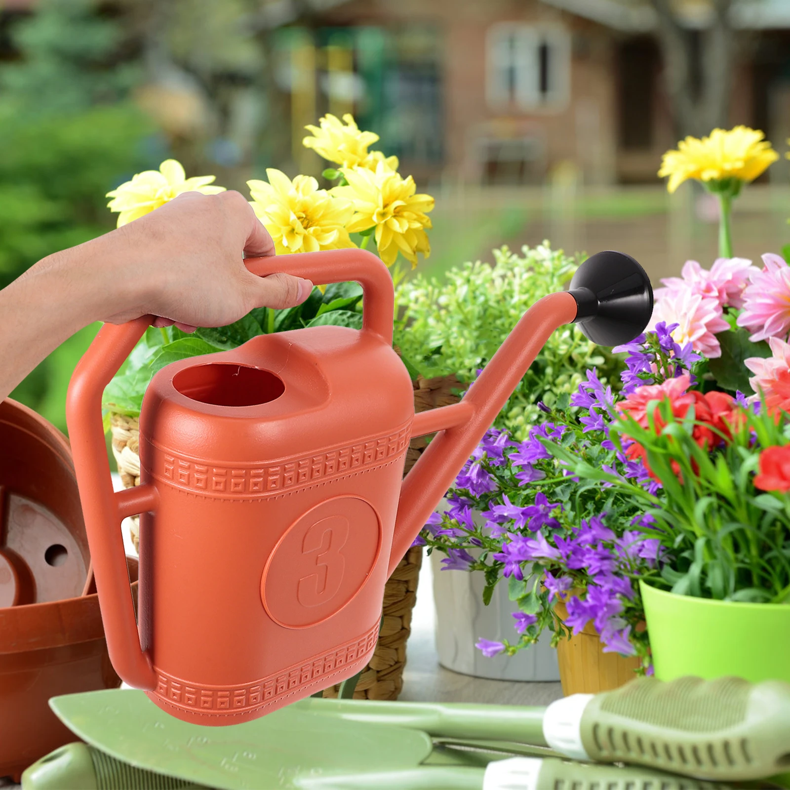 

Stylish Long Spout Can Lightweight Durable Garden Tool For Indoor Outdoor Plants Flower Beds Vegetable Gardens Easy Carry