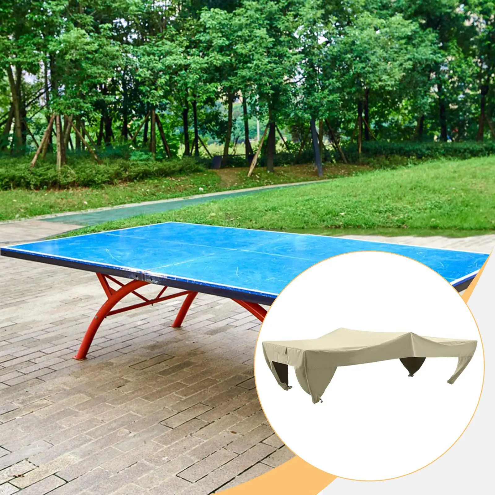 

Table Tennis Cover Portable Quick Release Buckle Weather Resistant Heavy Duty, Protector Windproof Pingpong Table Dust Cover