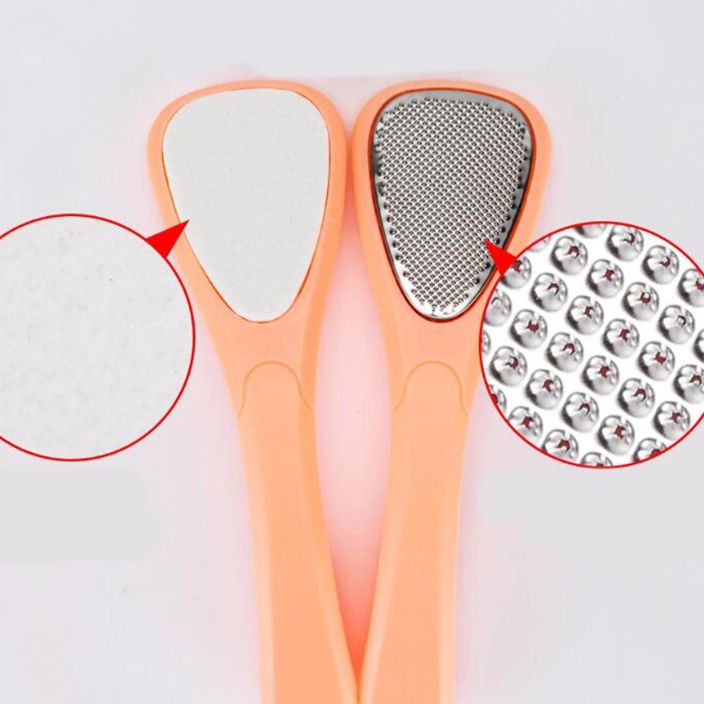 

2Pcs Foot Set Stainless Steel Pedicure Tool Grinding Heel Care Callus Remover Nail Stainless Steel Foot File Tools