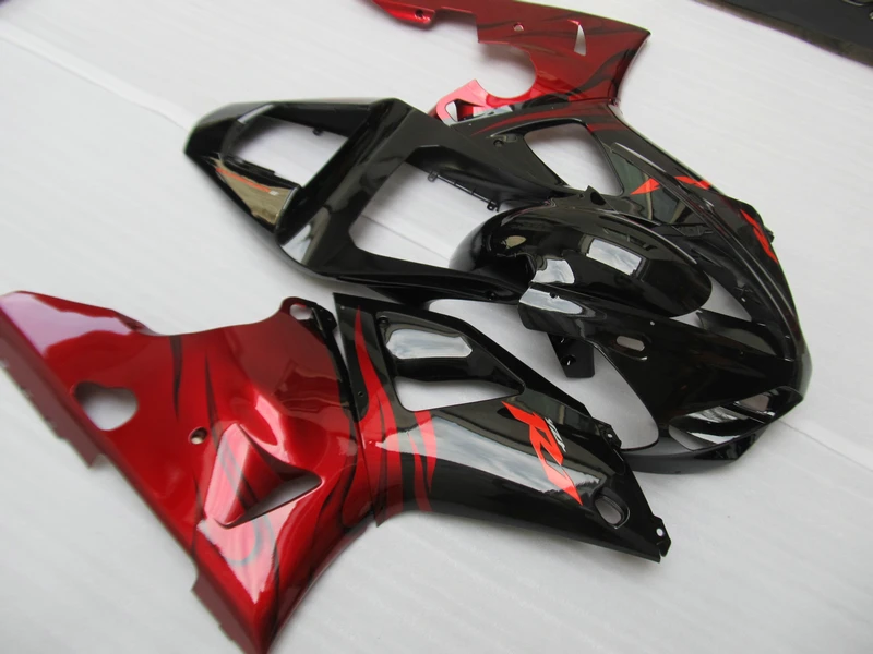 Injection bodywork fairing kit for YAMAHA YZFR1 2000 2001 wine red black fairings set YZF R1 00 01 SZ16