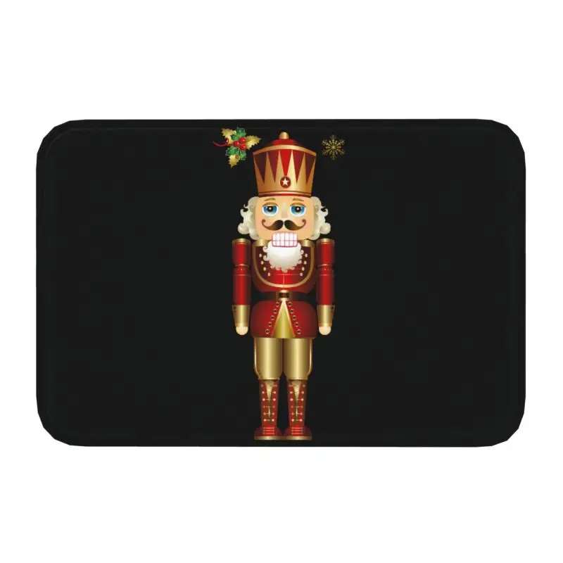 Nutcracker Soldier King Door Floor Bath Kitchen Mats Anti-Slip Outdoor Christmas Nutcrackers Doormat Toilet Entrance Carpet Rug