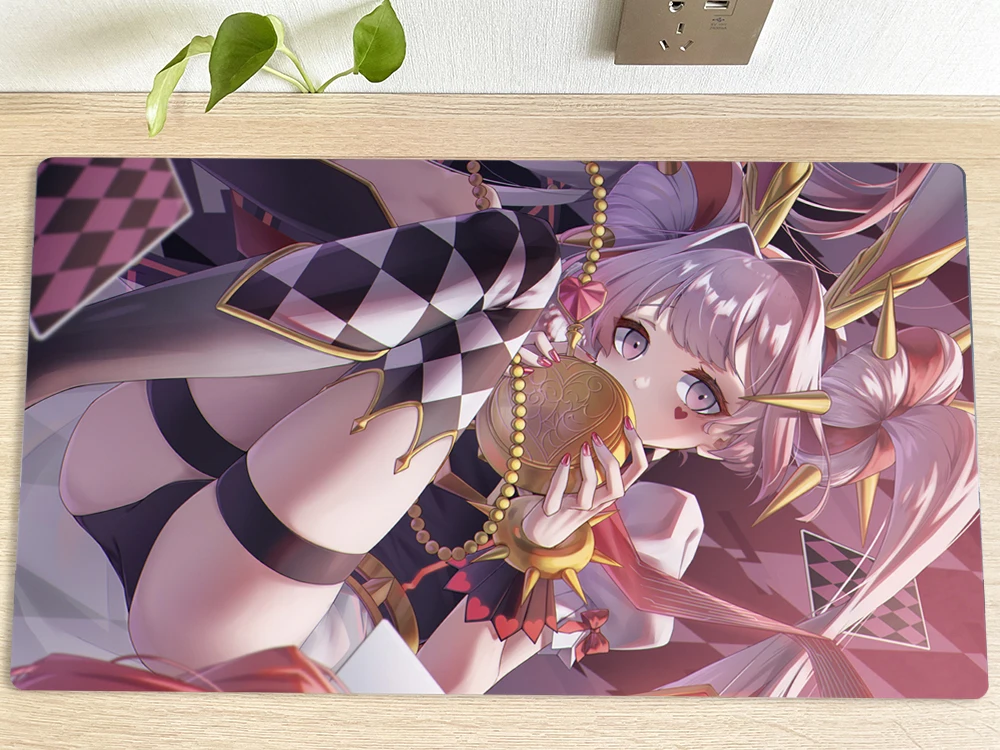 YuGiOh Table Playmat M∀LICE P White Rabbit TCG CCG Mat Trading Card Game Mat Mouse Pad Gaming Play Mat Mousepad With Bag