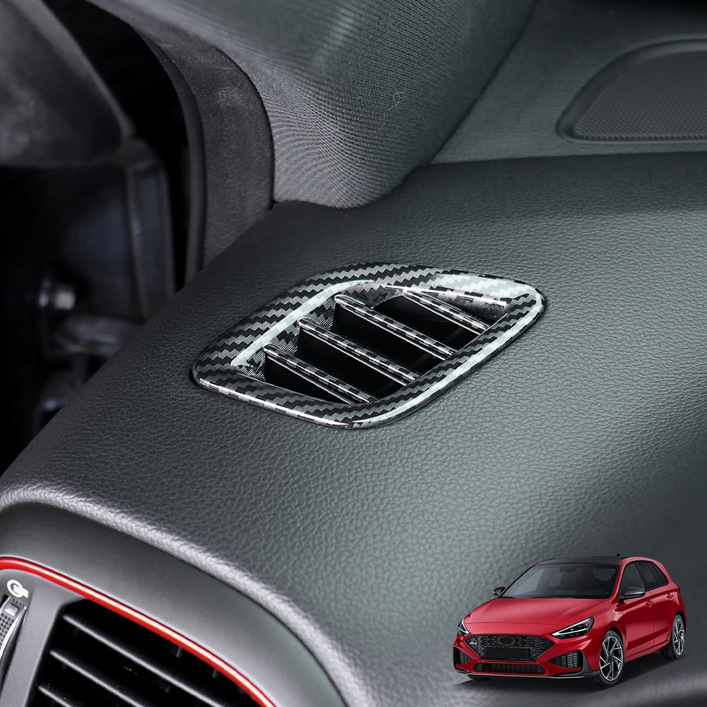 

For Hyundai I30/I30 N 2017-2025 Car Tuning Carbon Fiber Front Upper Air Outlet Vent Cover Trim Accessories LHD