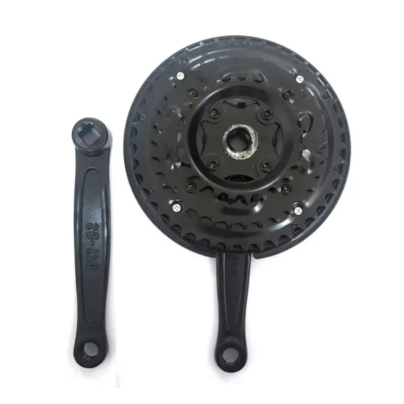 

STLF Mountain bike tooth plate big gear plate iron crank bicycle accessories wheel disc 3 pieces 21 42 teeth three level tooth d