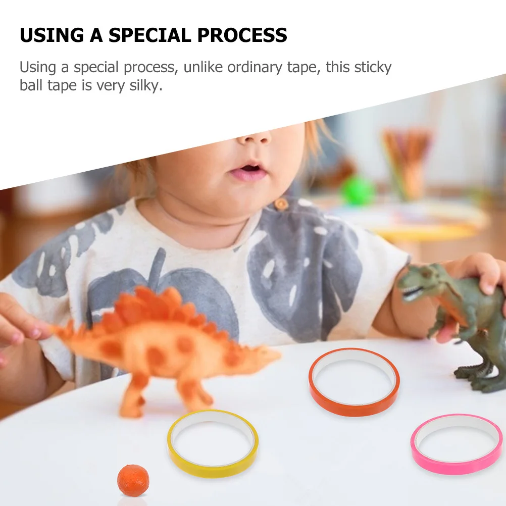 

6 Rolls Colored Ball Tape Adhesive Colorful Sticky Stress Relief Craft Tape Decompression Colored Ball Tapes Colorful Tapes