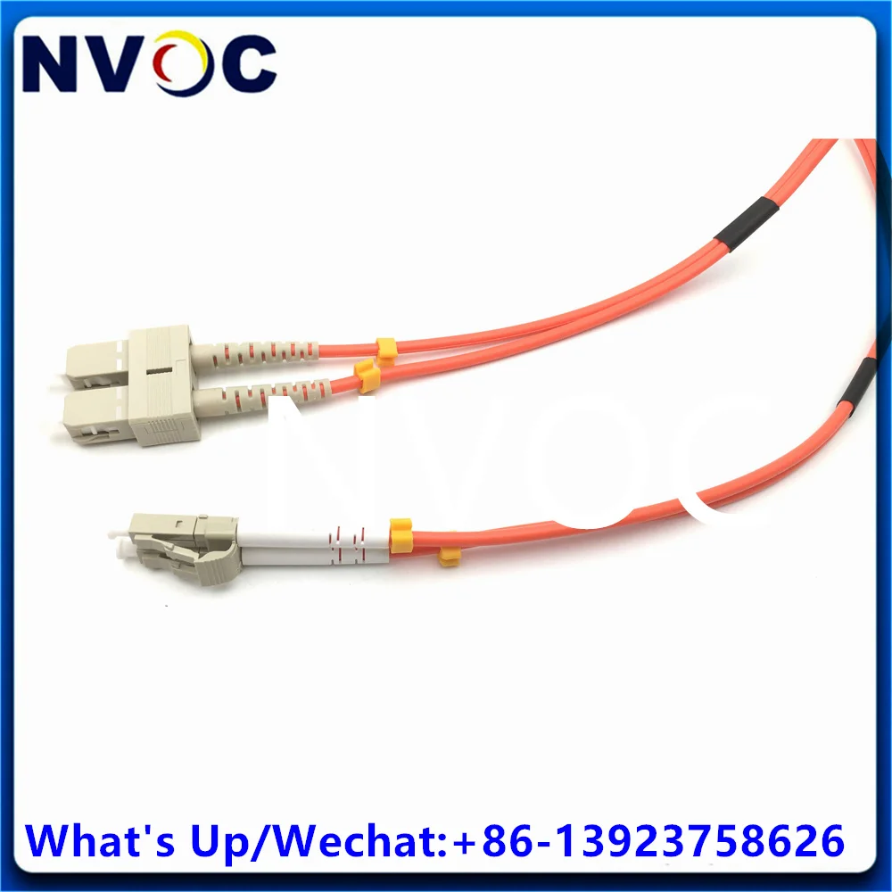 5Pcs 15M SC To LC/ST/FC/SC Fiber Optic MultiMode Duplex OM2 50/125 Patch Cord OM1 Dual Core 2Core 2.0mm Indoor Cable Connector