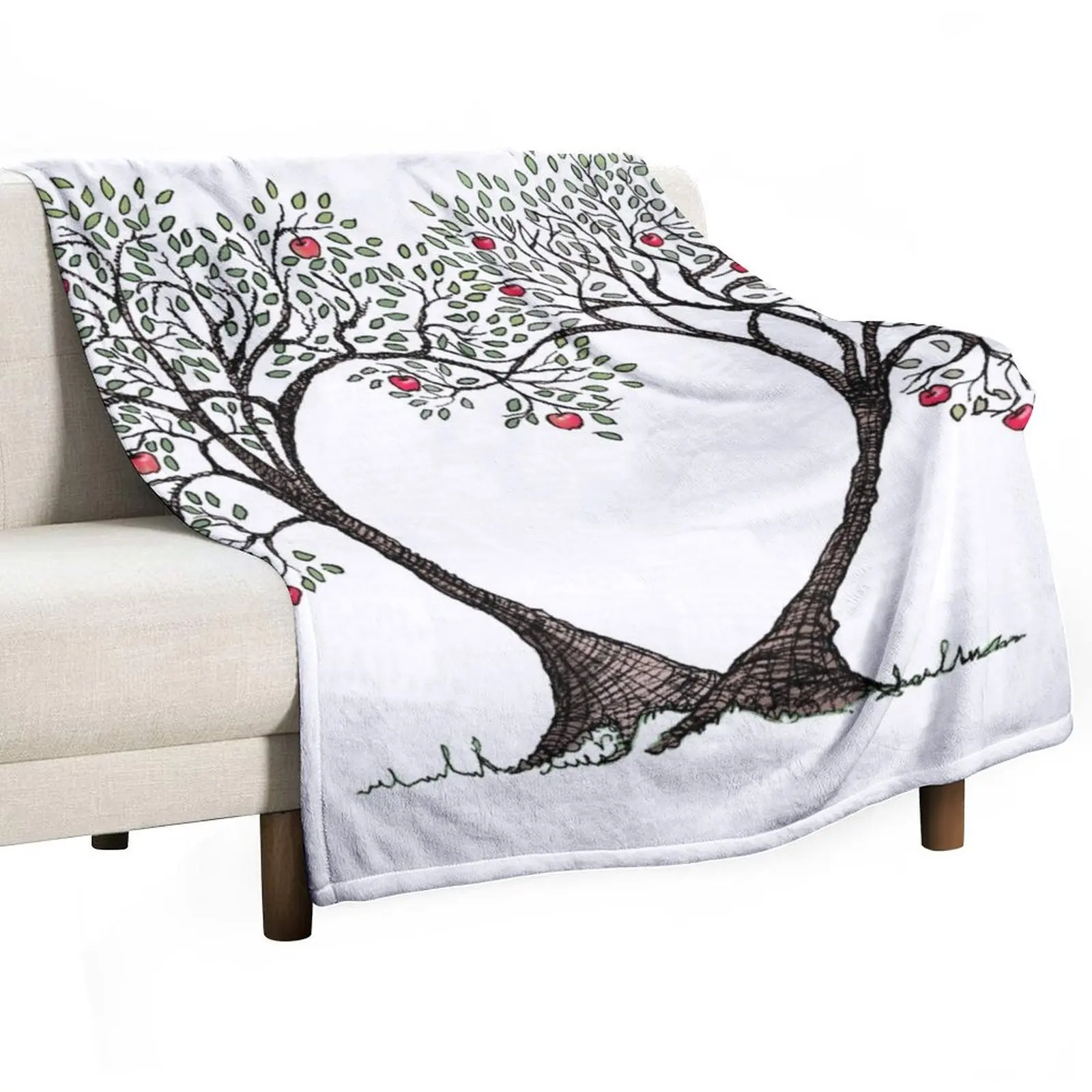 

love trees Throw Blanket Flannel Fabric valentine gift ideas Fashion Sofas Blankets