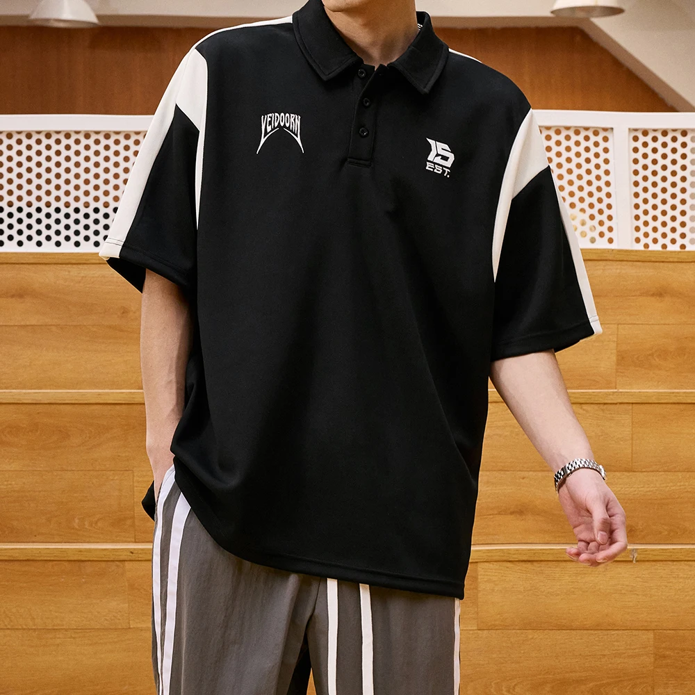 

High Quality Polo Shirts for Men Short Sleeve Turn-down Collar Black Dri Fit Polo Shirts Loose Sport Daily Tees