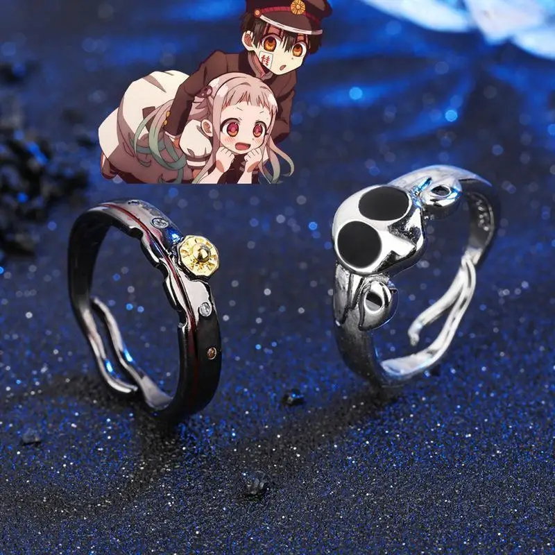 Bague d'inspiration Anime Toilet-Bound Hanako-kun - Bagues de couple Nene & Hanako-kun - Bague d'Halloween