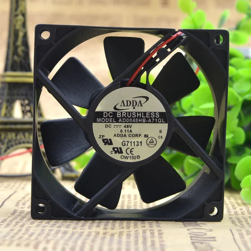 

New CPU Fan For ADDA AD0848HB-A71GL 48V 0.11A Double Ball Cooling Fan 8CM 8025 80*80*25mm