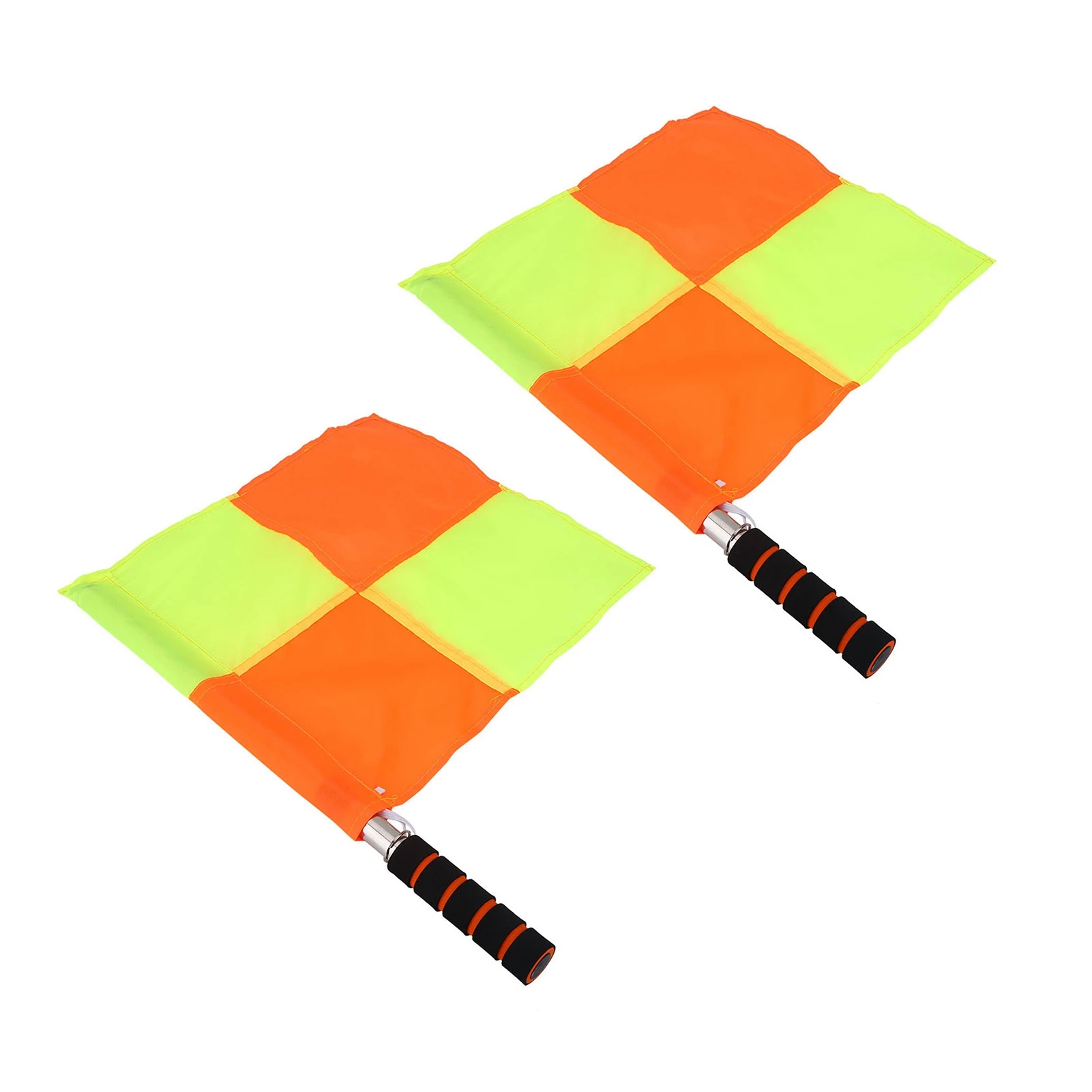 2PCS Football Referee Flag Soccer Judge Referee Linesman Flag with Storage Bag Sports Match Soccer Football Hockey Training Tool