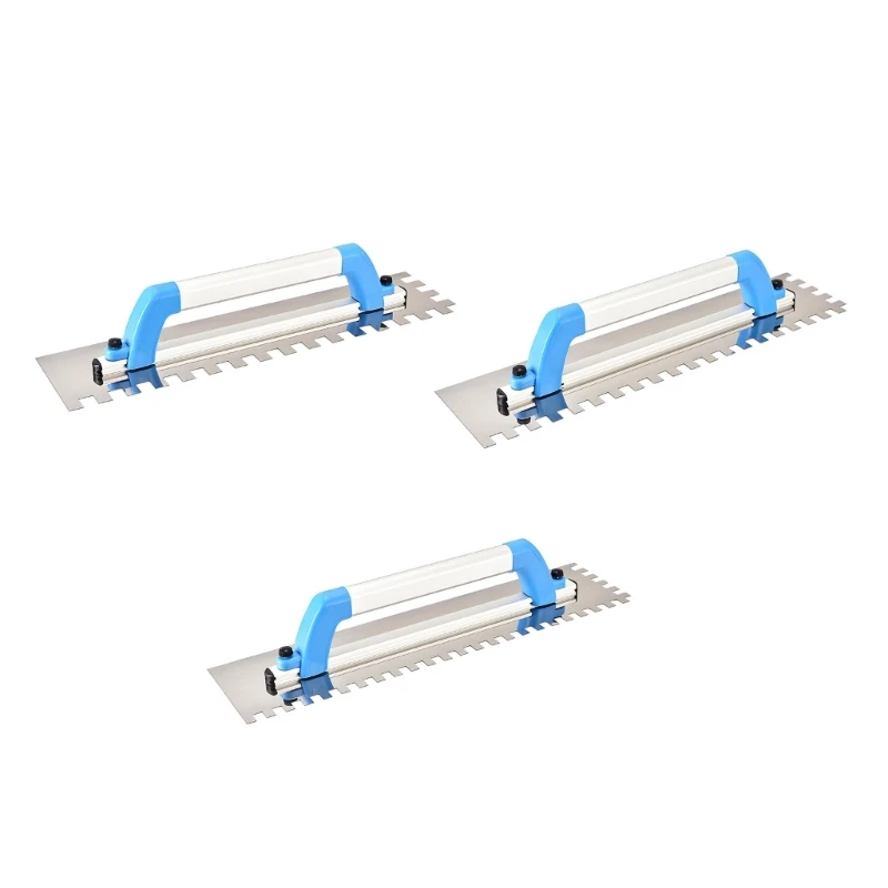 Hand-Guided Notched Trowel for Plaster and Putty Application Setting Tasks 448A