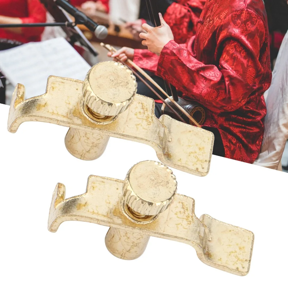 2PCS Durable Metal Fine Tuner Adjuster Golden Color String Tune Adjuster String Tuning Hardware For String Instruments