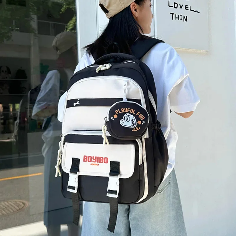 Ins Letter Y2K Backpacks Animal Lightweight Outdoor Sports Travel High Capacity Student Air Cushion Shoulder Strap Backpacks New