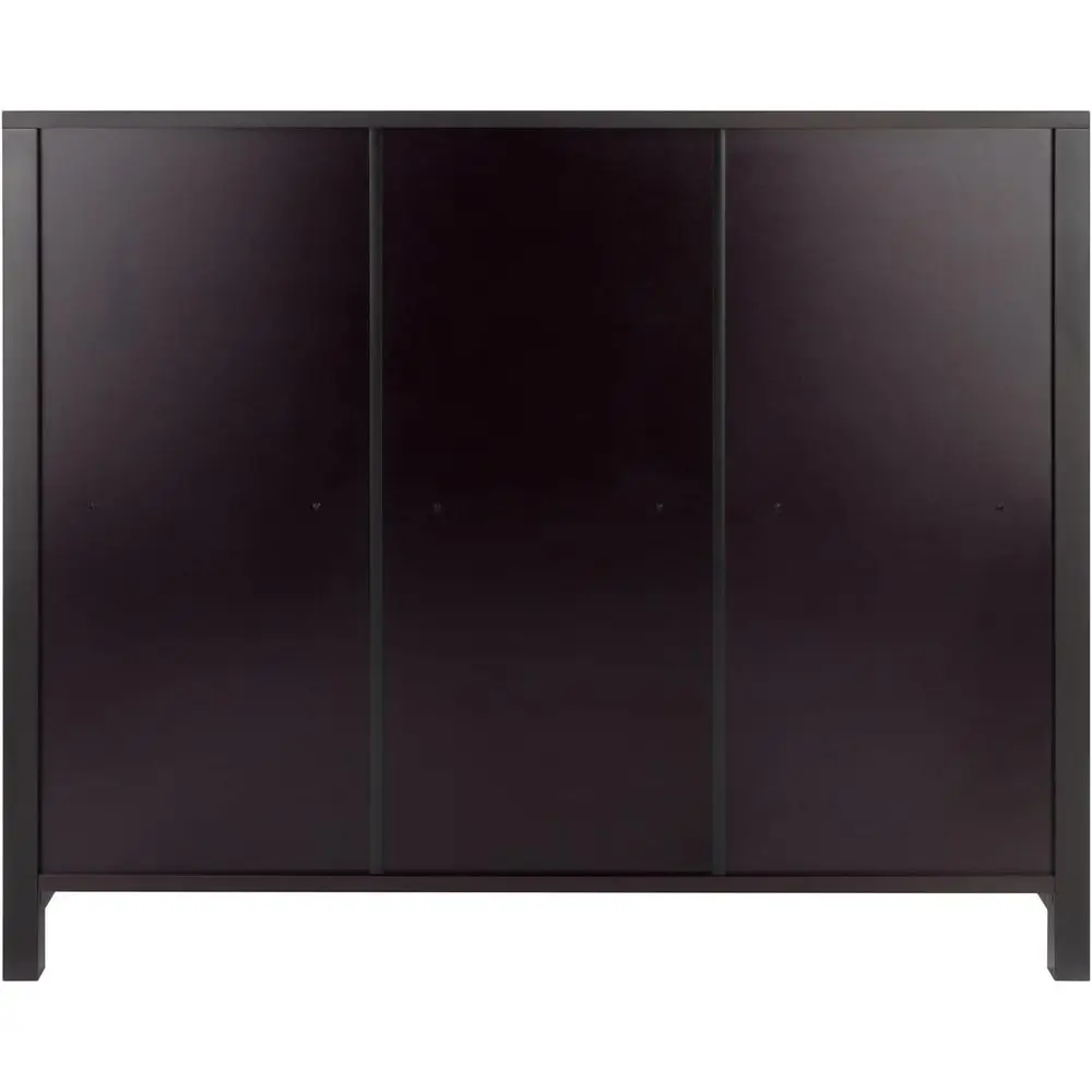 Prateleira de armazenamento para terraço com 3 camadas de largura em Espresso, 37 polegadas