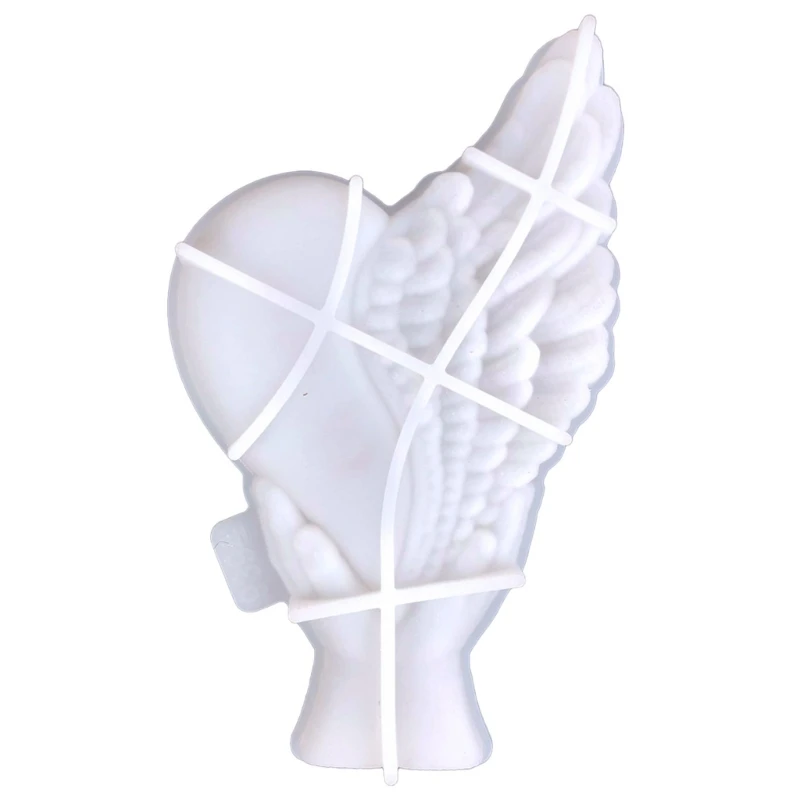 Holding Wing Heart Decoration Mold Table Ornament Mold Plasters Making Tool