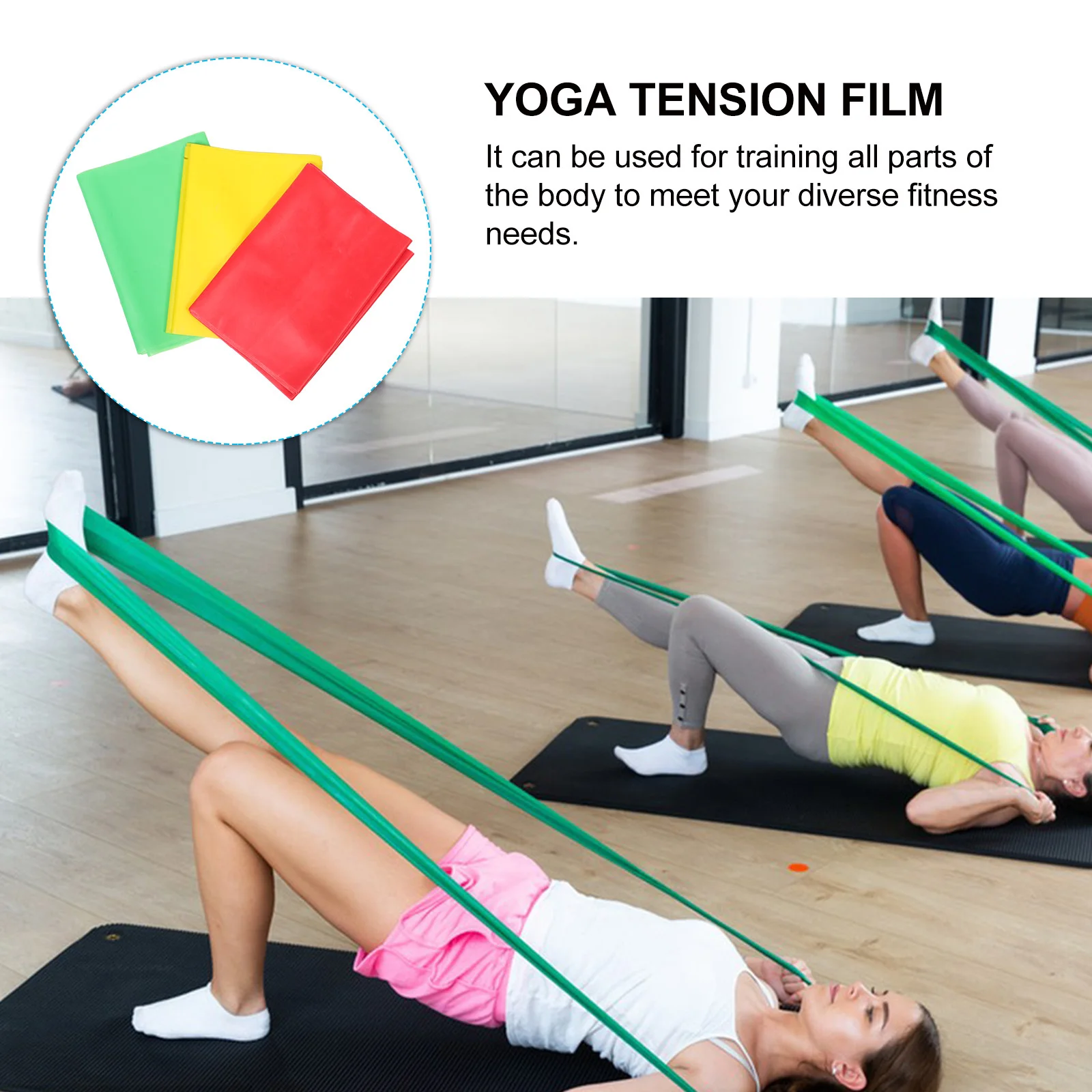 

3Pcs Portable Compact Resistance Bands Ideal for Various Physical Activities Home Gym Stretching Yoga Resistance