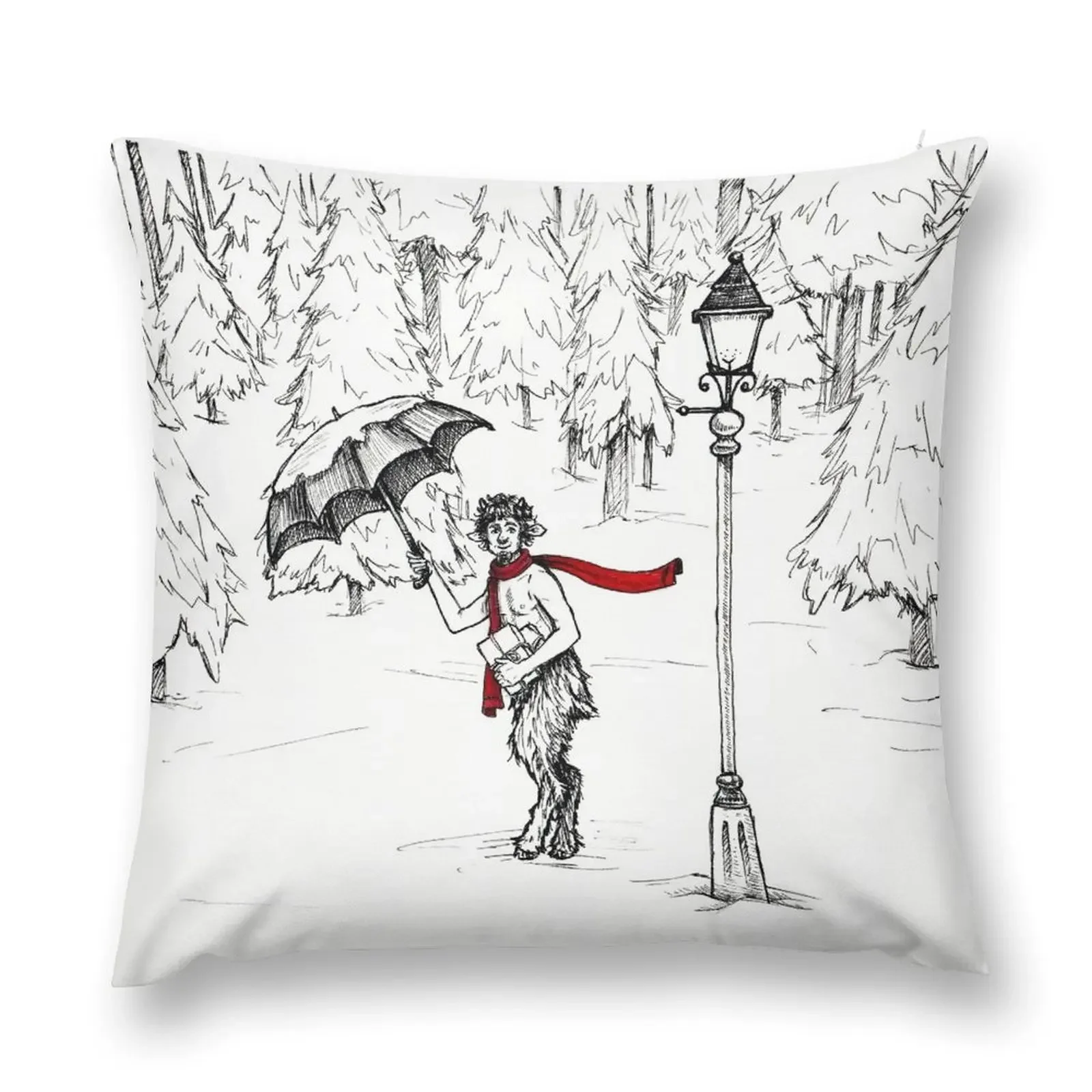 The Lion, The Witch, and the Wardrobe, Chronicles of Narnia Mr. Tumnus Throw Pillow Christmas Covers For Cushions pillow