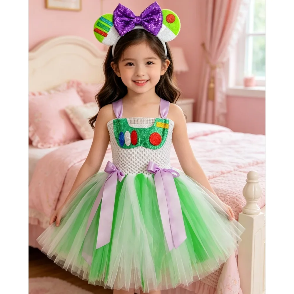 

Christmas Cosplay Costume,Girls Cartoon Character Dress,Kids Halloween Cartoon Tutu Outfit Children Birthday New Year Clothes