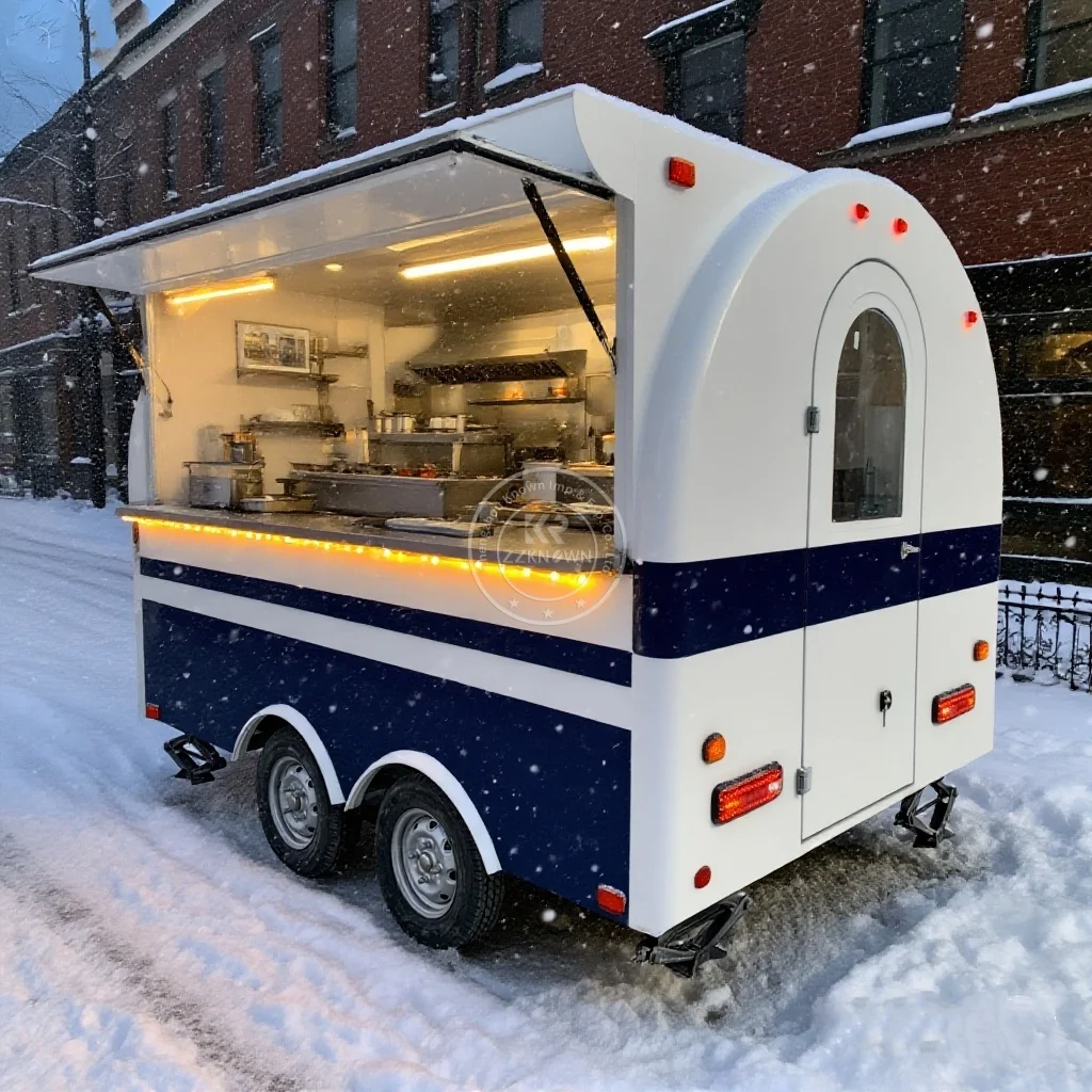 

Food Trailers Fully Equipped Prefab Container Restaurant Food Truck Taco Cart Coffee Bar Pizza Bbq Kiosk for Sale