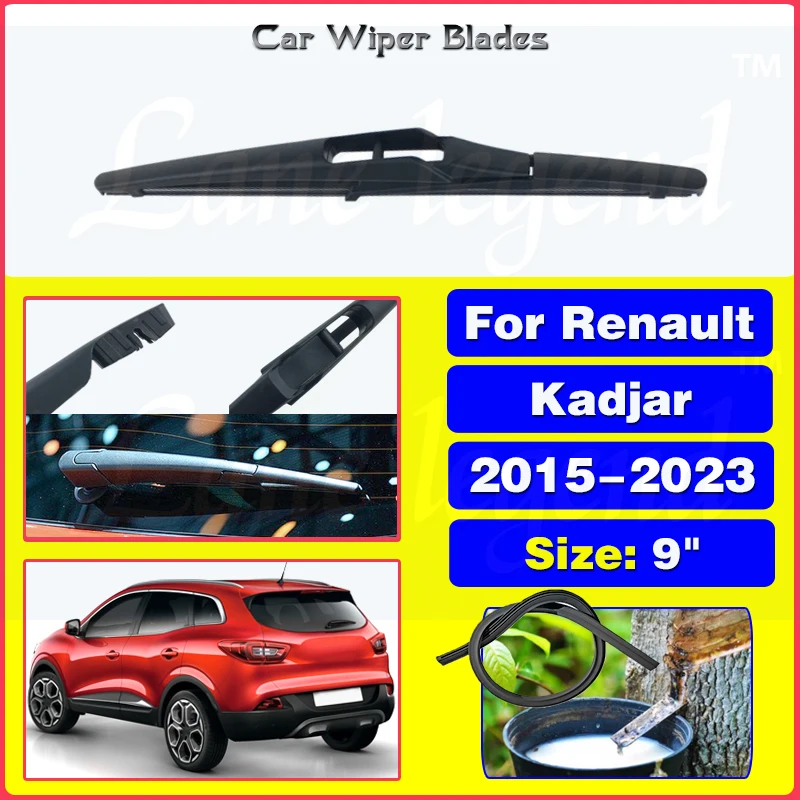 

Car Wiper 9" Rear Wiper Blade For Renault Kadjar 2015 - 2023 Windshield Windscreen Clean Tailgate Window Car Rain Brush