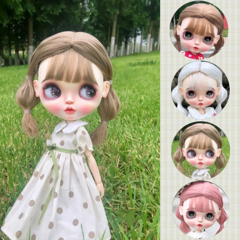 

Blythe small cloth size Qi bangs double ponytail twist braid high temperature silk instant noodles