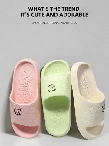 Non-slip Slippers Female Outer Wear 2024 New Bathroom Bathroom Indoor Home Sandals Female Summer Eva