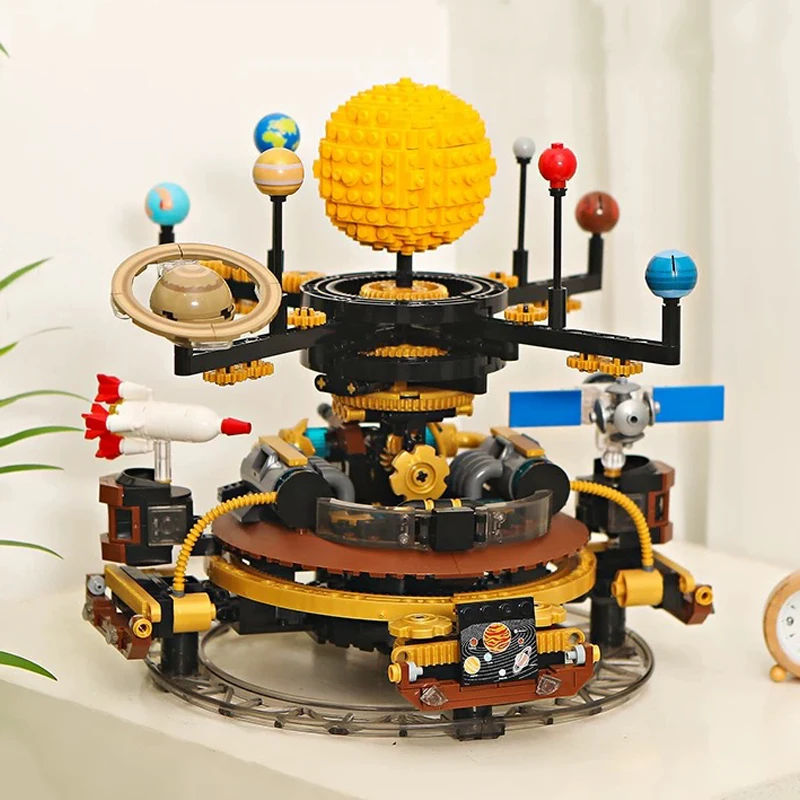 Rotating Universe Interstellar Solar System Building Blocks Sun Earth Space Series Science Education Assemble Bricks Kid Toy Boy