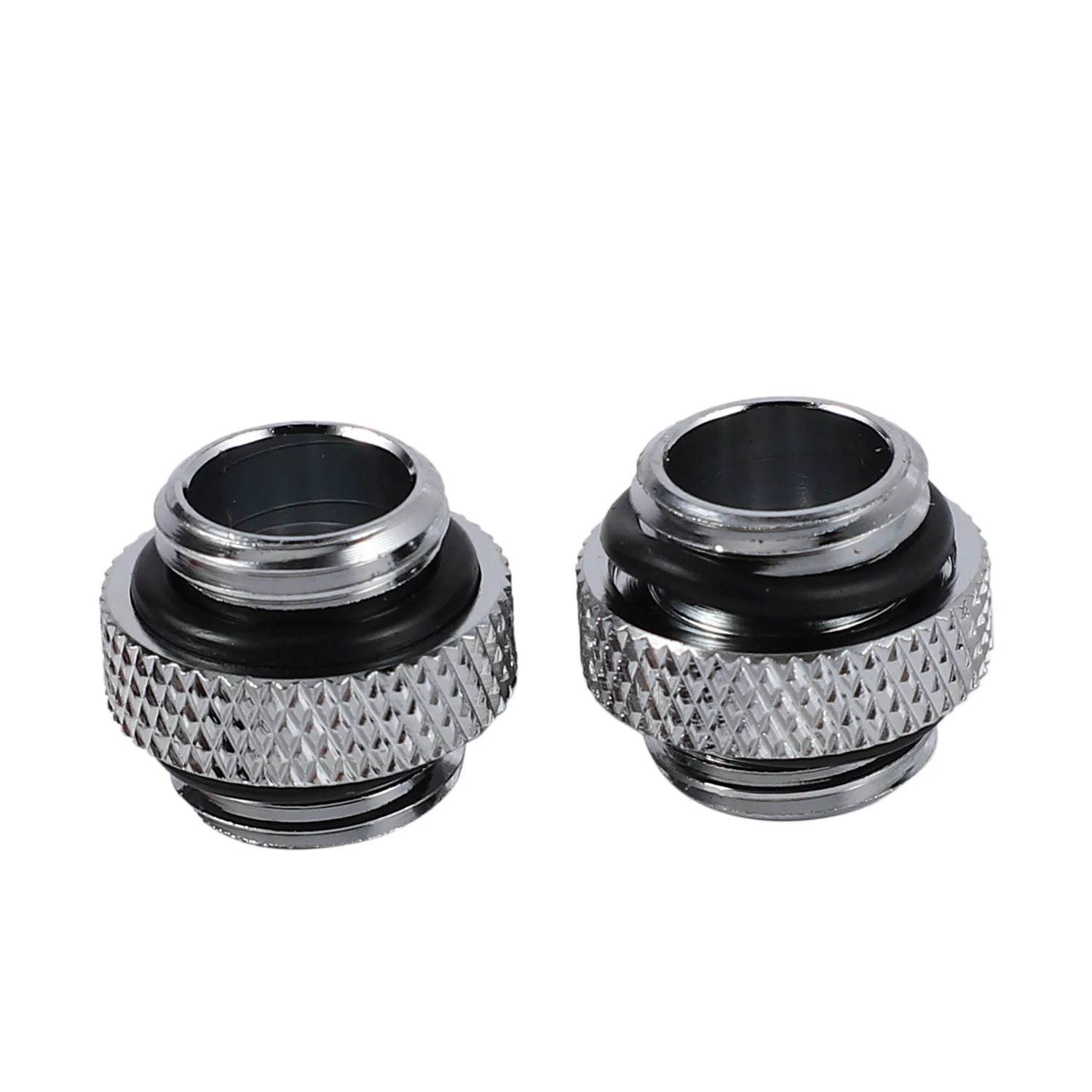 BNGF-2Pcs G1/4 Mini External Thread Male Radiator Components Silver