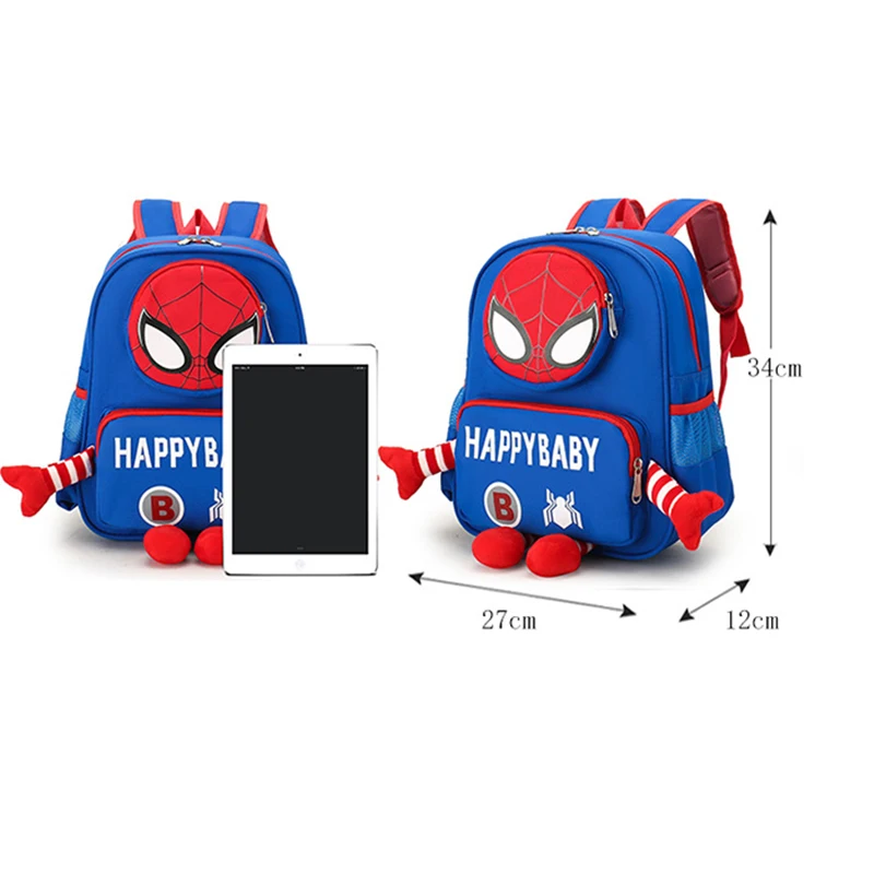 Spiderman Schoolbag Marvel Super Heroes Backpacks Pupil School Bag Cartoonanime Kindergarten Backpack Children\'s Travel Bag Gift