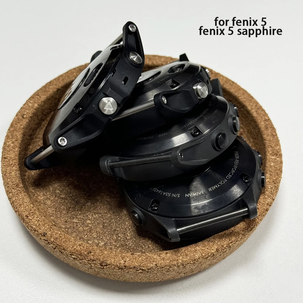 Middle Frame With Bottom Case For GARMIN Fenix 5 Sapphire Fenix5 Front Frame Back Cover With Heart Rate Sensor Button Repair