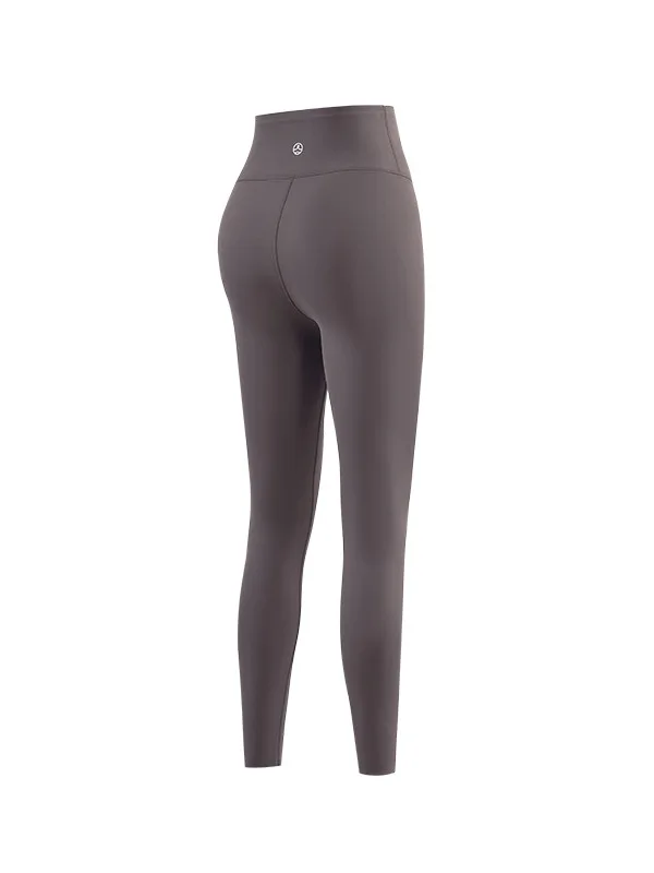 Pantaloni da yoga a vita alta foderati in Fce Pantaloni da donna in pelle arca calda autunno inverno Pantaloni a strati di base in poliestere spandex
