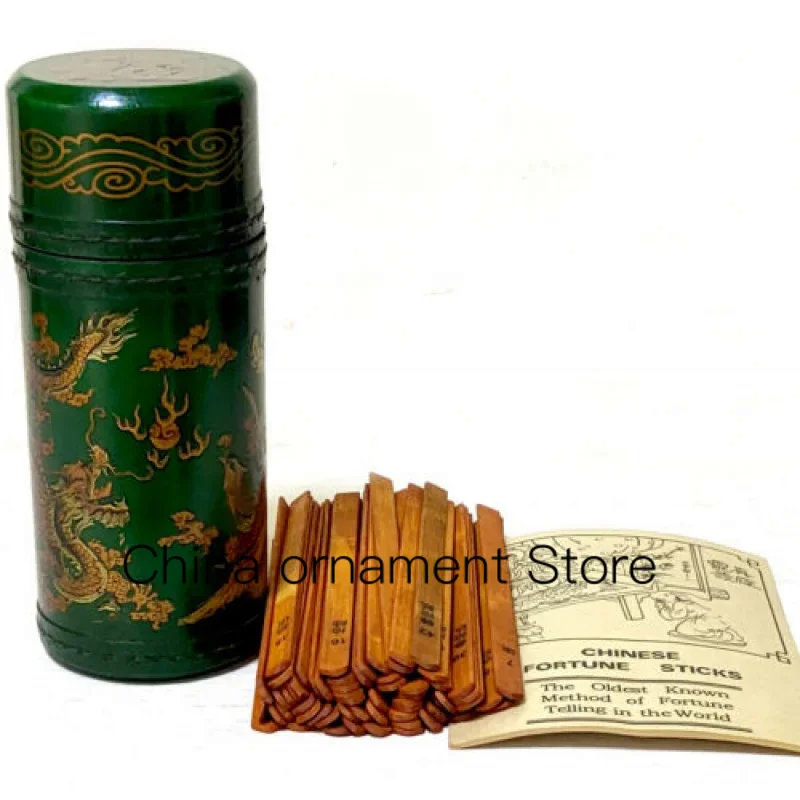 Feng Shui Prediction Fortune Stick Logo Lottery Box Dragon Phoenix Box