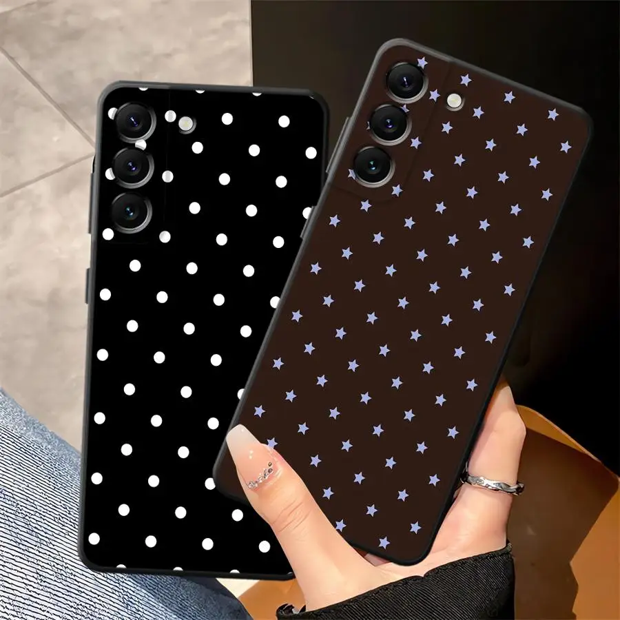 Weiche Handyhülle für Samsung Galaxy A22 A52 A35 A26 A72 A36 A24 A55 A51 A73 A23 A53 A32 A25 A71 A41 Luxuriöse Ins Polka Dots Design