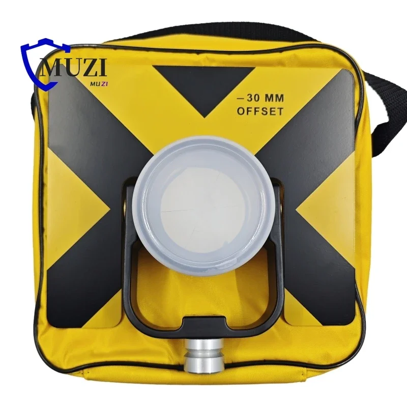 

Yellow Single Prism Compatible for Top-con Total Station Surveying Constant -30/0mm 5/8x11 Female Thread Metal Holder with Bag