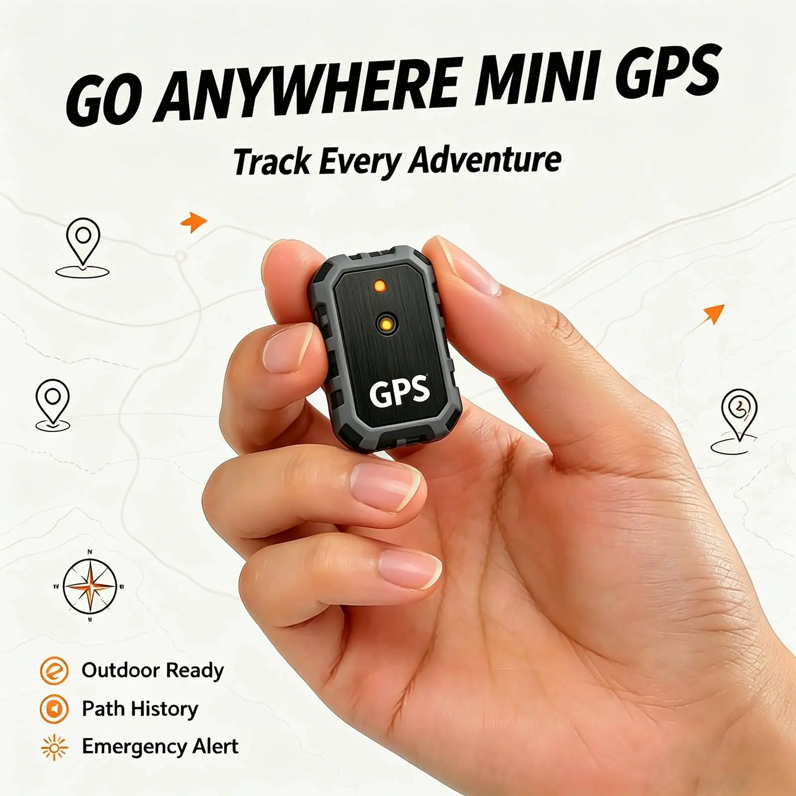 Tiny Hidden GPS Tracker for Multi-Scene Location Protection. Real-Time Position Update, Motion Trigger Alert & Long Standby Power. Perfect for Vehicle Anti-Theft, Pet Outdoor Safety, Luggage Tracking and Personal Outdoor Security Use.