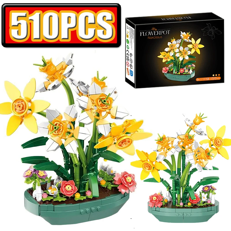 Plant Parent Yearly - Konservierte Narzissen-Blume im Topf mit simulierten