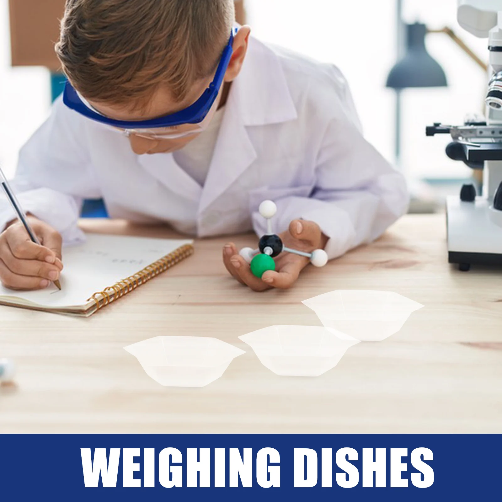 

10pcs Weighing Trays Multifunctional Lab Weighing Boats For Baking Cooking Measuring Sample Plates Durable Laboratory Equipment