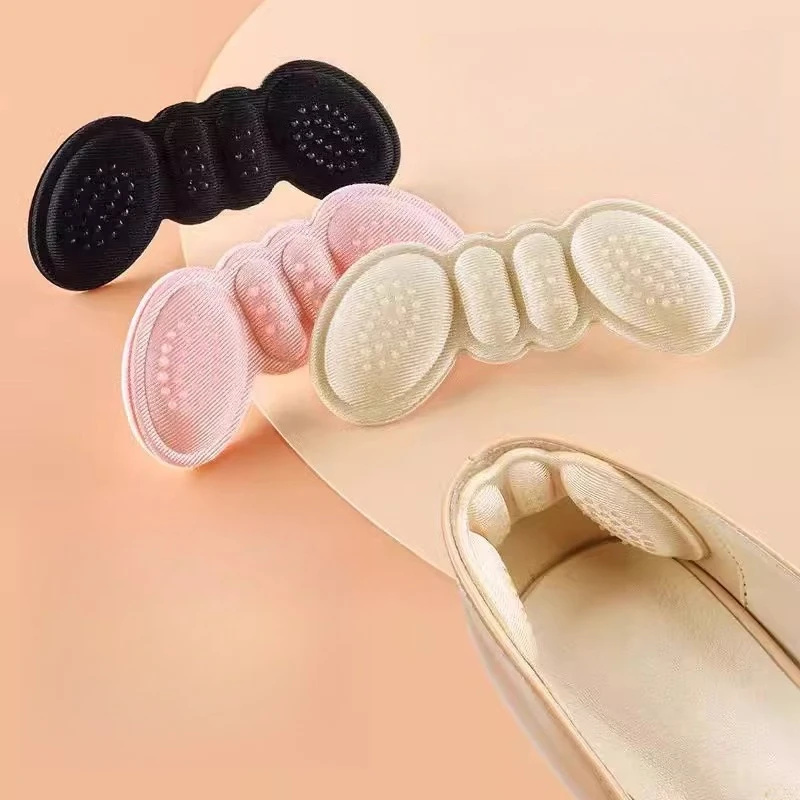 2/4 قطعة وسادة كعب الإسفنج أحذية رياضية منصات حماية الكعب الحذاء حجم المخفض نصف وسادة كعب إدراج T-شكل حذاء وسادة العناية بالقدم #5