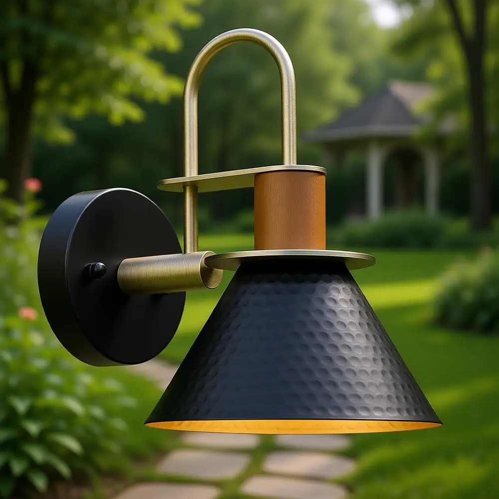 

Черный настенный светильник, индустриальный настенный светильник для помещений, одинарный настенный светильник для ванной, настенный светильник в стиле амбар с абажуром из кованого металла, черный