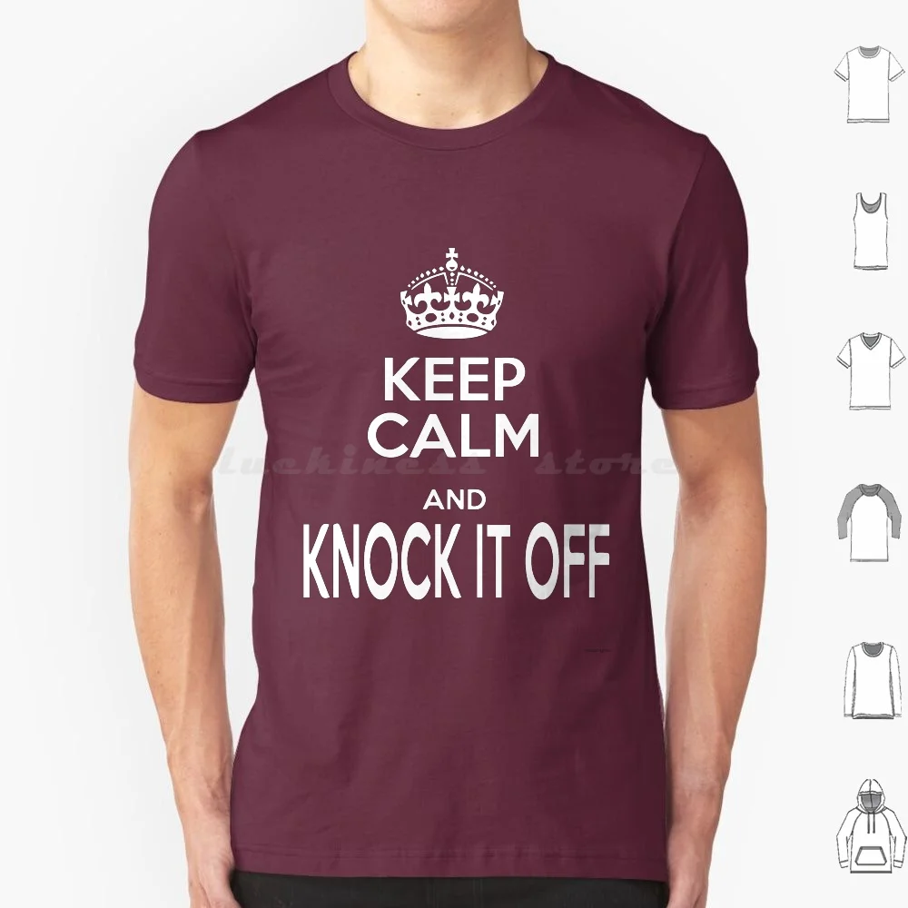 تي شيرت Knock It Off مقاس كبير 100% قطن Knock It Off Knock Off Meme Reddit 4chan Antifa Company Mockup Fanta