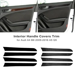 4pcs Real Carbon Fiber Interior Window Door Panel Trim Cover Inner Sticker Strip for Audi A4L B8 A5 2010 2011 2012 2013 - 2016