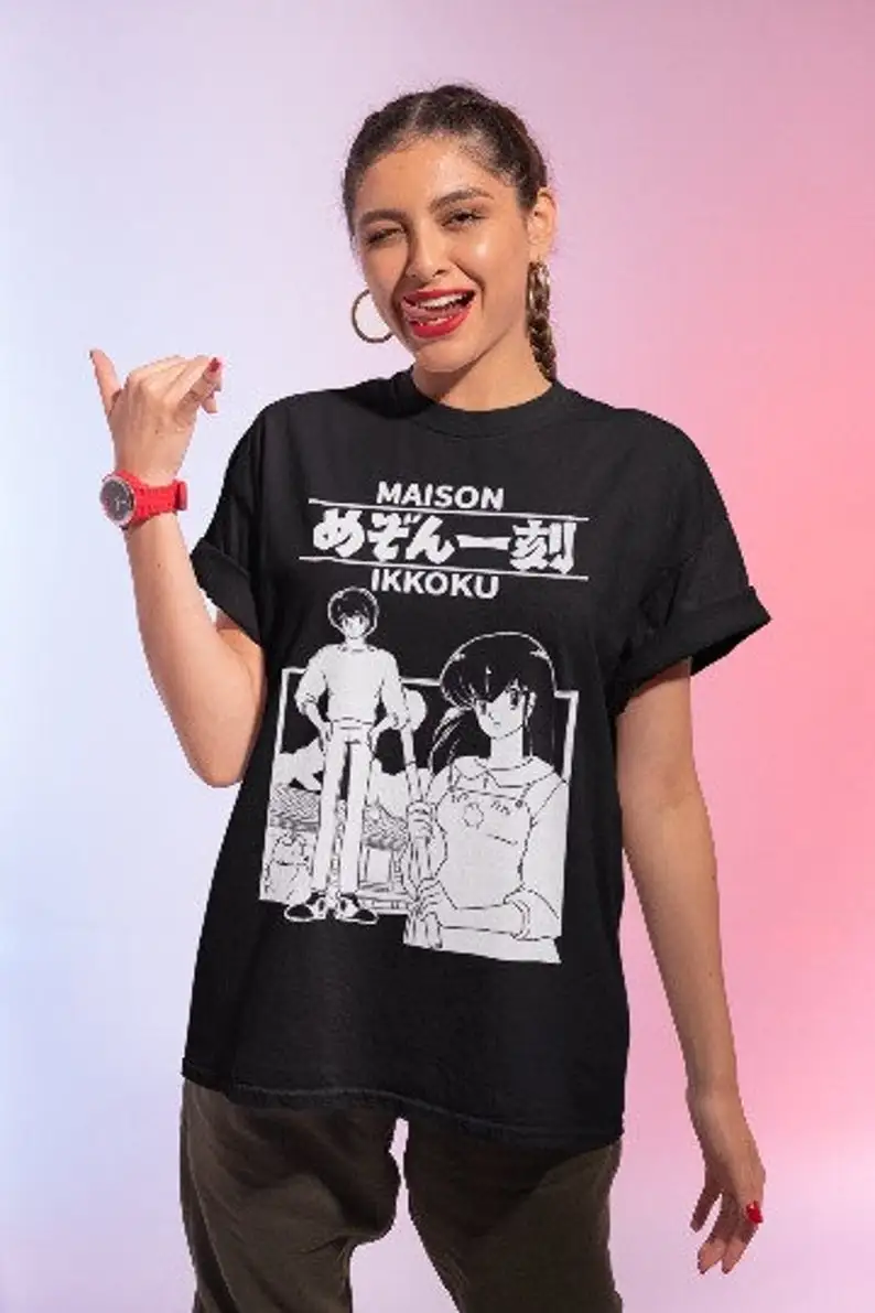 Unisex manga t-shirt, anime, genma, panda, mangá