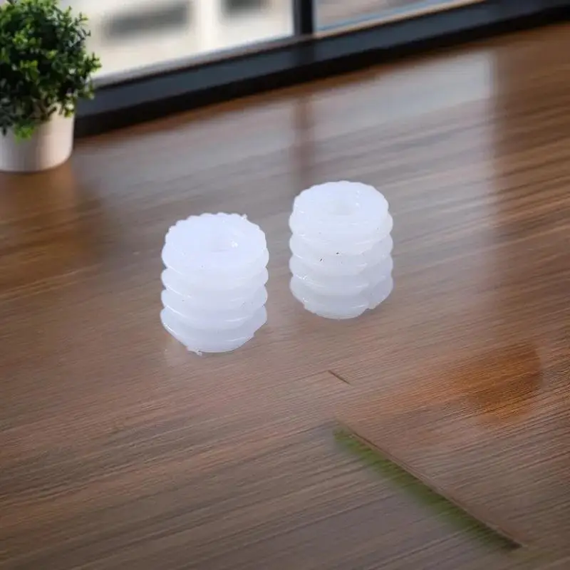 100Pcs White Plastic Dowels Durable Nut Kit Screw Dowel Inserts Bathroom Kitchen Plastic Pre-embedded Rubber Pellets