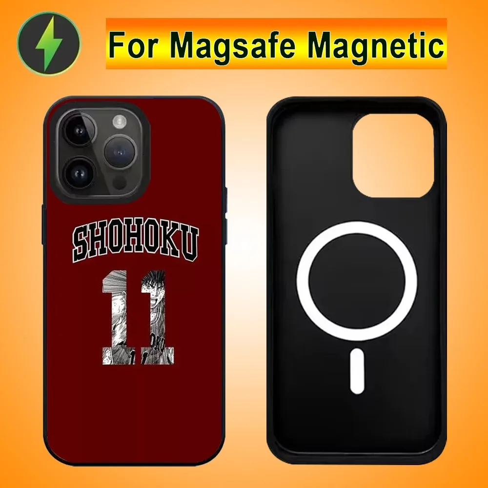 S-Slam D-Dunk Anime Basketball Phone Case For IPhone 15 14 13 16 Pro Max 12 Mini Alex Mirror For Magsafe Wireless Charging Cover