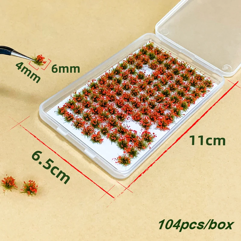 Miniature Flower Grass Model ABS Plant Materials for Diy HO Railway/Building/Garden Sand Table Landscape Diorama Kits