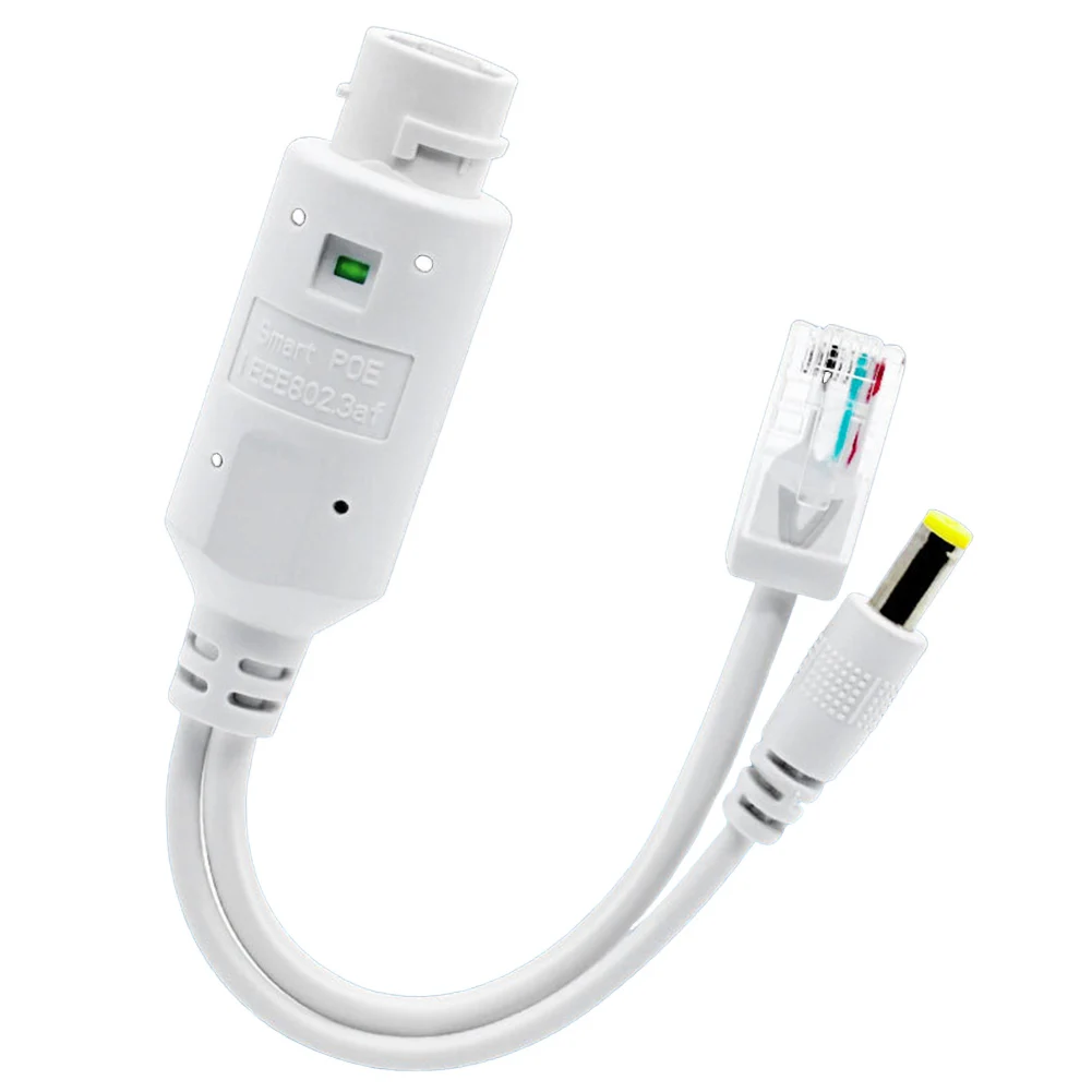 Cavo POE impermeabile da 10/100Mbps da 48V a 12V POE Adattatore Ethernet compatibile IEEE802.3af/at per telecamera IP AP Voip Phone