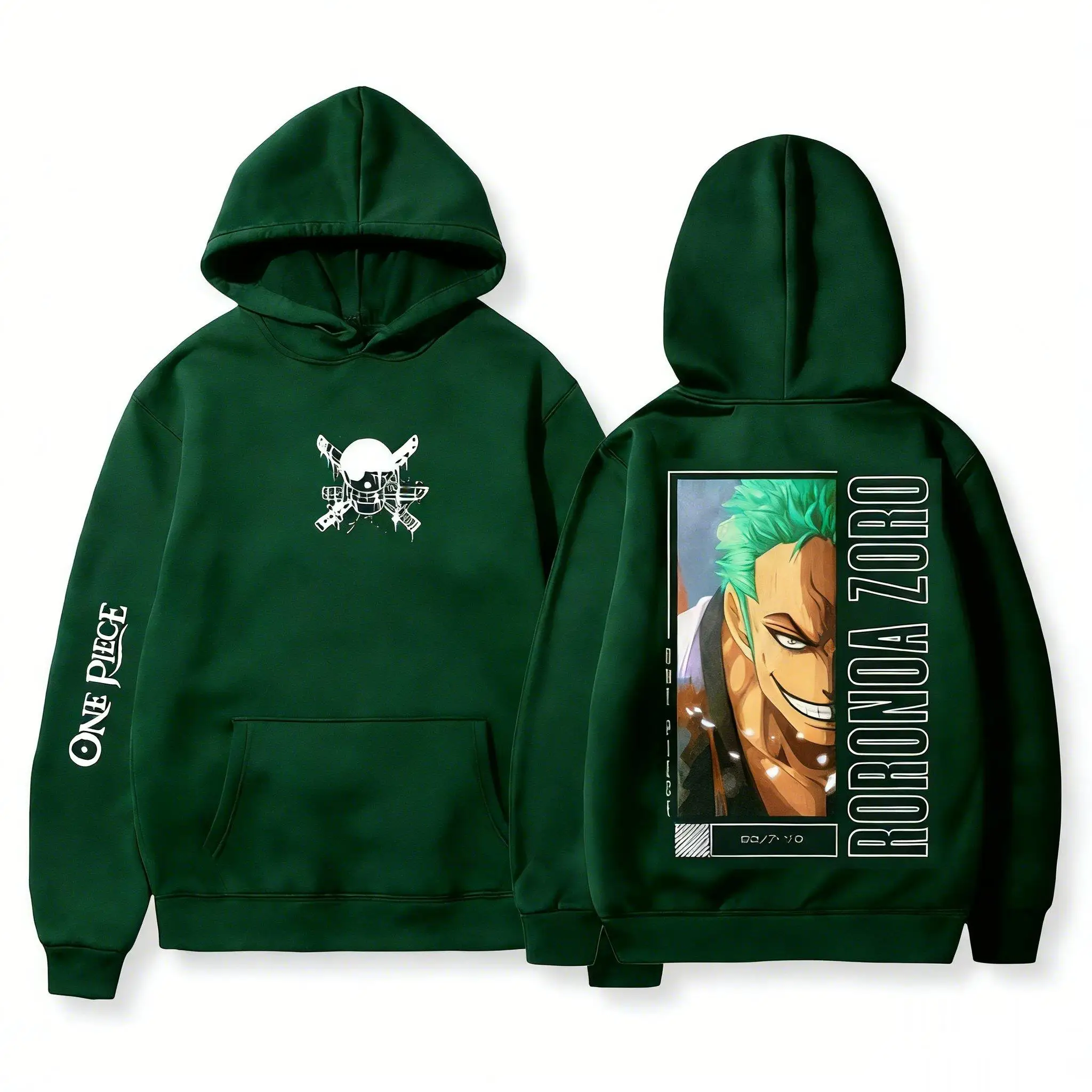 

2026 Spring Autumn One Piece Anime Roronoa Zoro Hoodie Men Women Pullover Sweatshirt Graphic Print Streetwear Fashion Y2k Jacket