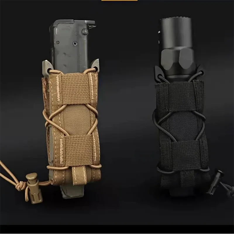 1pcs 9mm Tactical Magazine Pouch Pistol Fast Mag Carrier Holder for Belt Molle Sytem Hunting Pouches